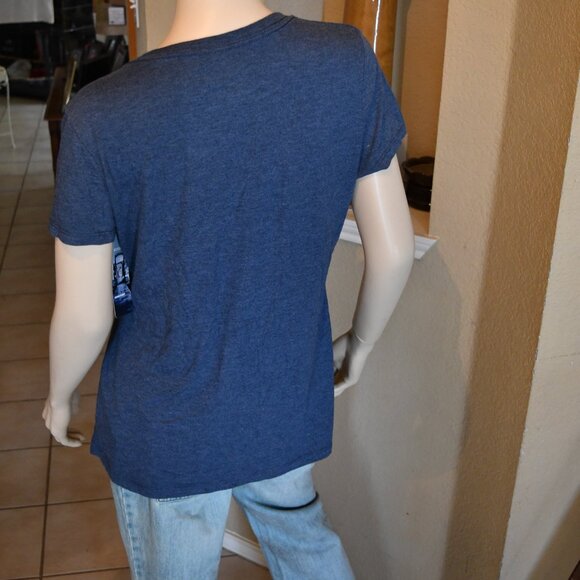 Dallas Cowboys Cowboy FIT NFL V Neck Women's Blue Heather TEE NWT - Picture 6 of 6